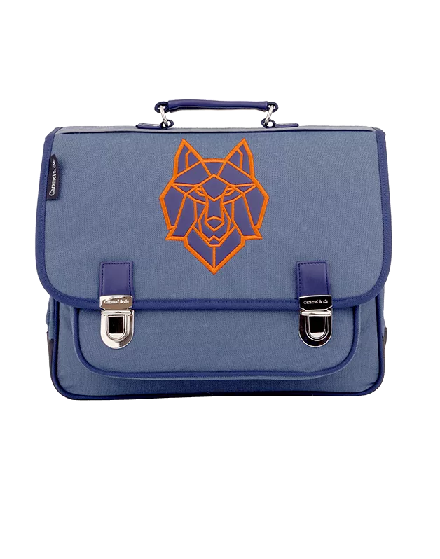 Cartable Moyen Loup Bleu