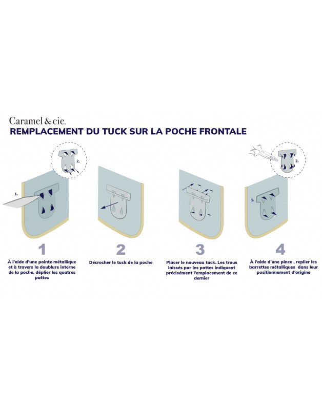 Paire de set de fermoir rayé (Livraison Internationale)