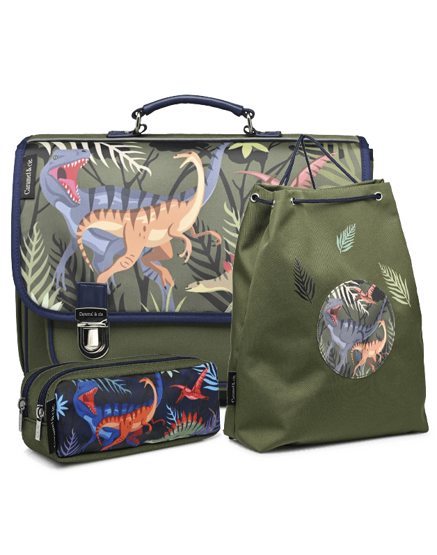 Kit Cartable + Trousse + Sac de Gymnastique Jurassic