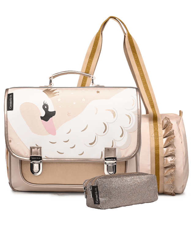 Kit Cartable + Trousse + Sac polochon Lady Cygne