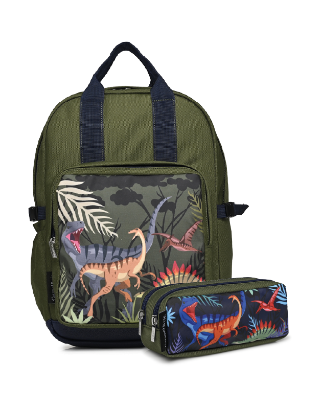 Kit Bagpack + Pencil case Jurassic