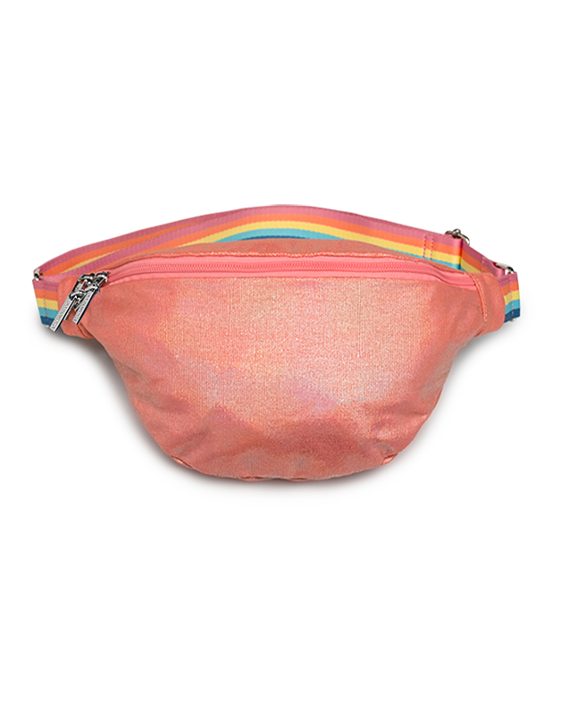 Coral iridescent banana bag Woman