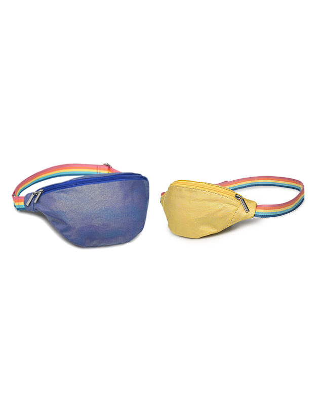 Set of 2 Iridescent Navy and Yellow Mother & Daughter Banana Packs