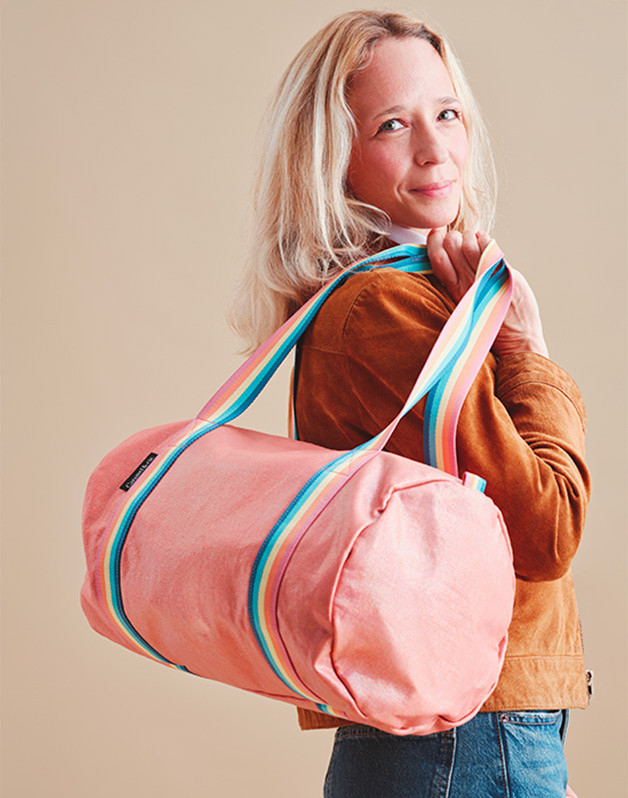 Sac Polochon Irisé Corail