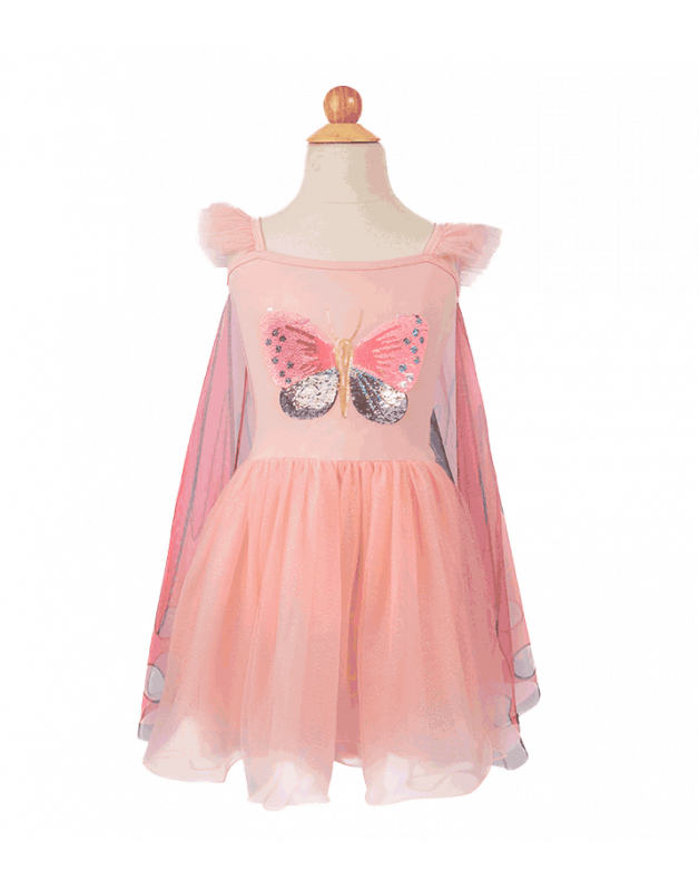 Pink butterfly dress with wings